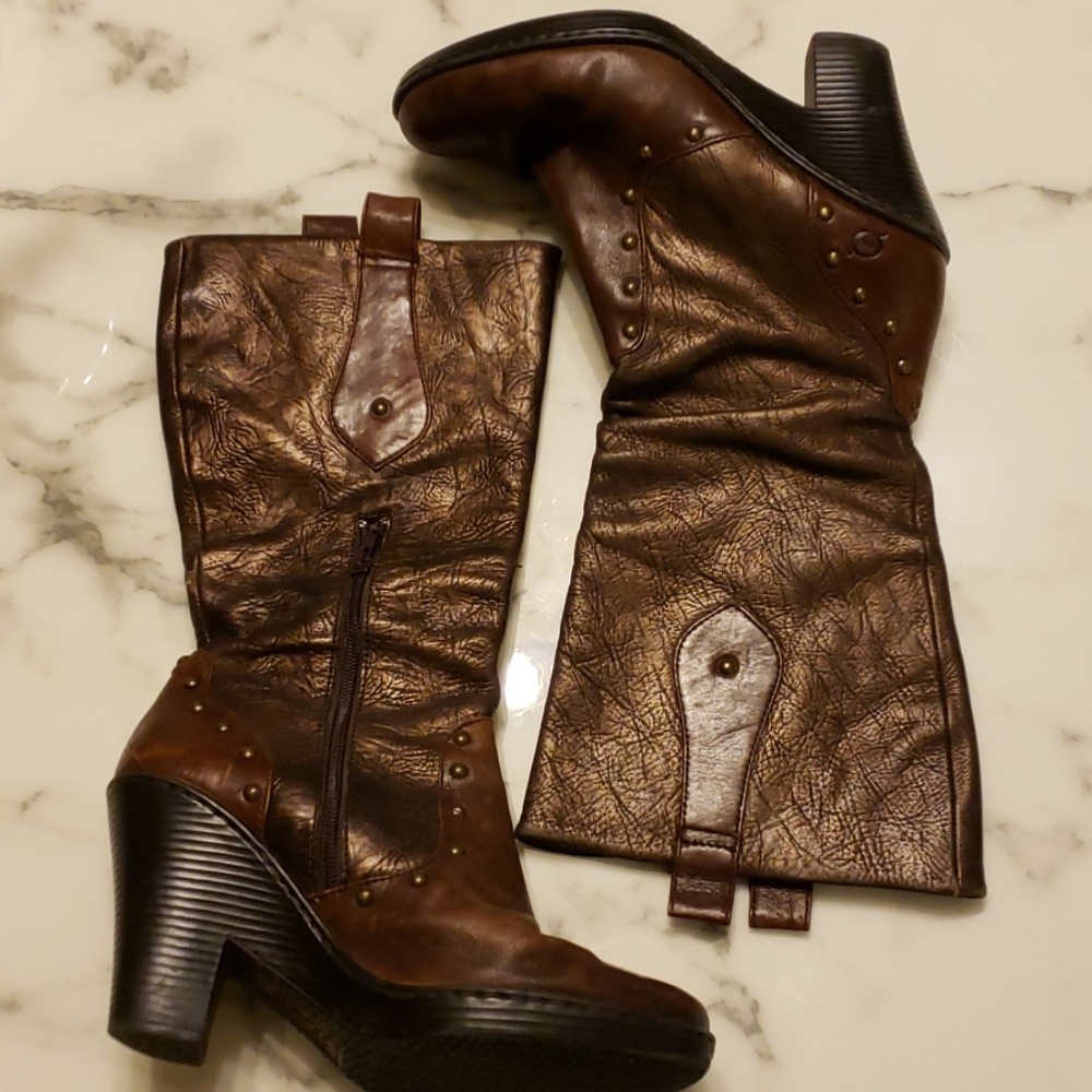 Born heeled knee high womens boots